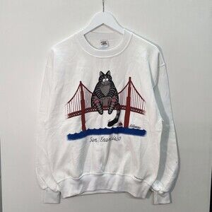 Crazy Shirts Men's White Sweatshirt